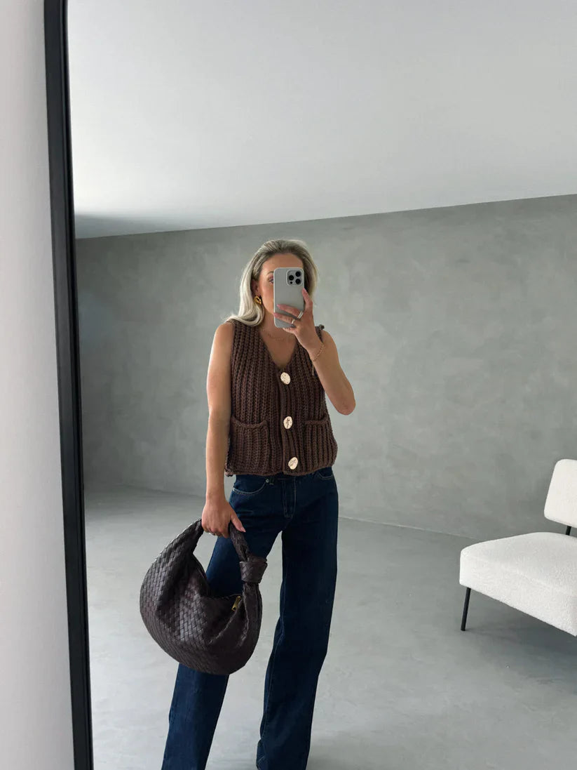 Kayla | Haut en tricot côtelé