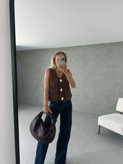 Kayla | Haut en tricot côtelé