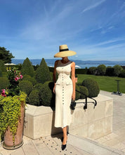 Fiona | Robe longue sans manches en tricot