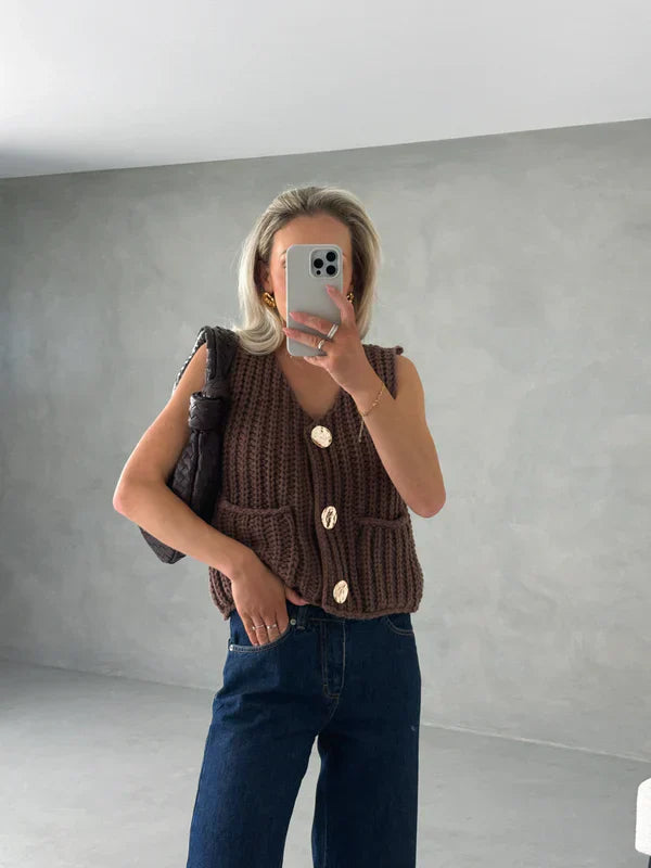 Kayla | Haut en tricot côtelé