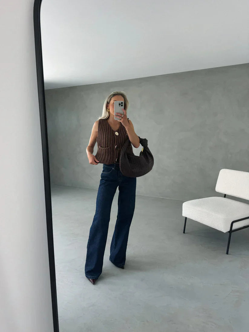 Kayla | Haut en tricot côtelé