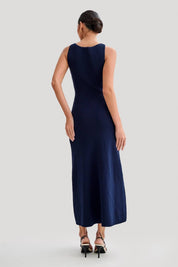 Fiona | Robe longue sans manches en tricot