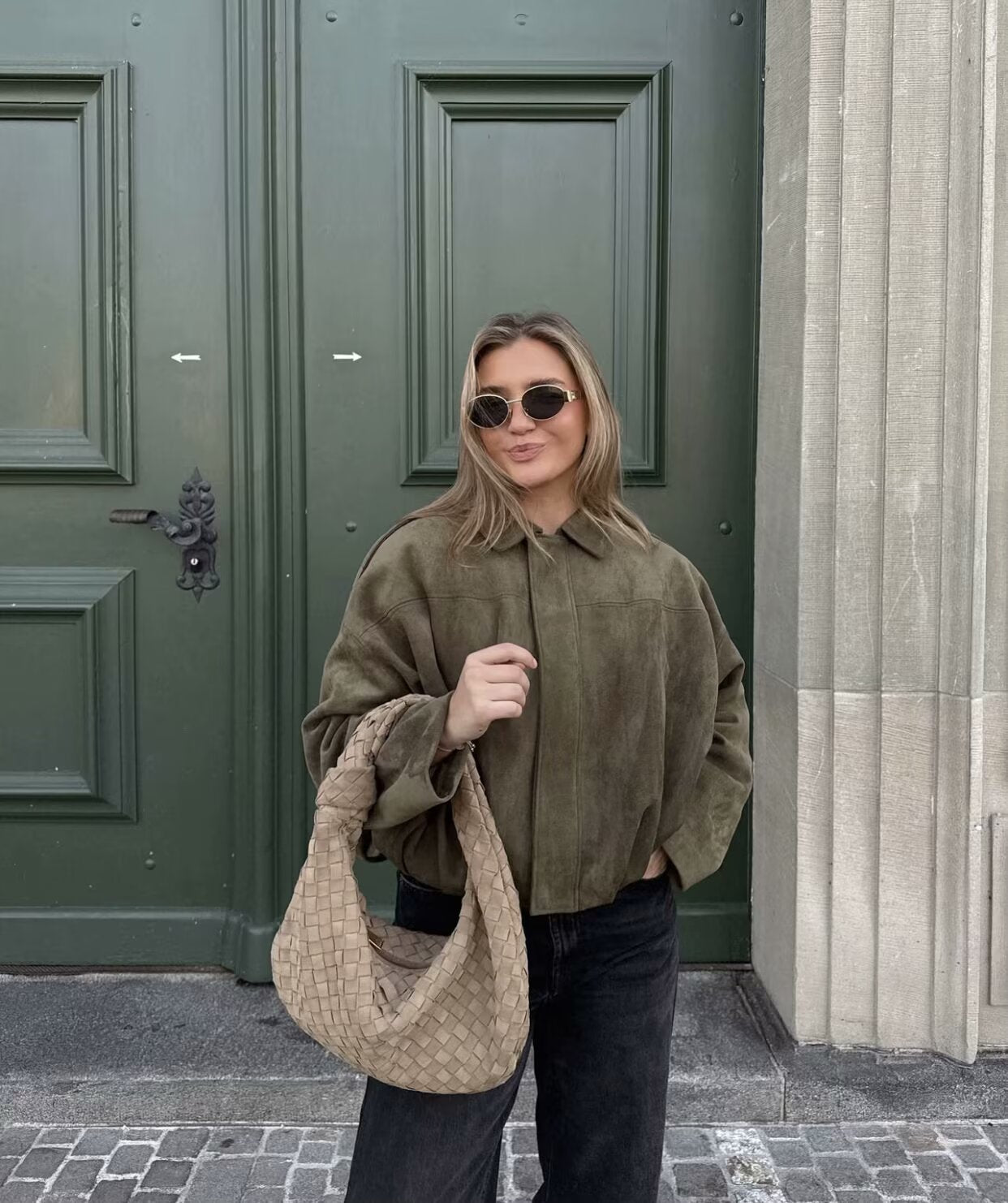 Kaori | Veste pilote texturée en daim