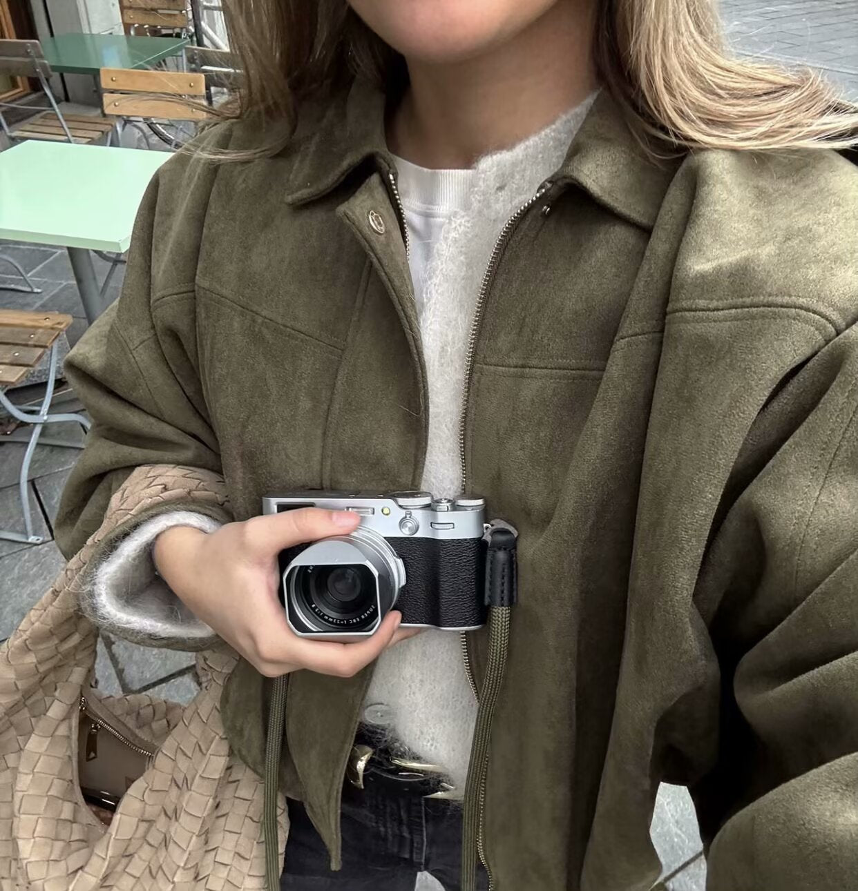 Kaori | Veste pilote texturée en daim