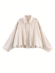 Kaori | Veste pilote texturée en daim