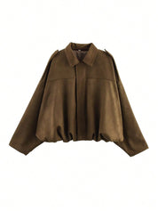 Kaori | Veste pilote texturée en daim
