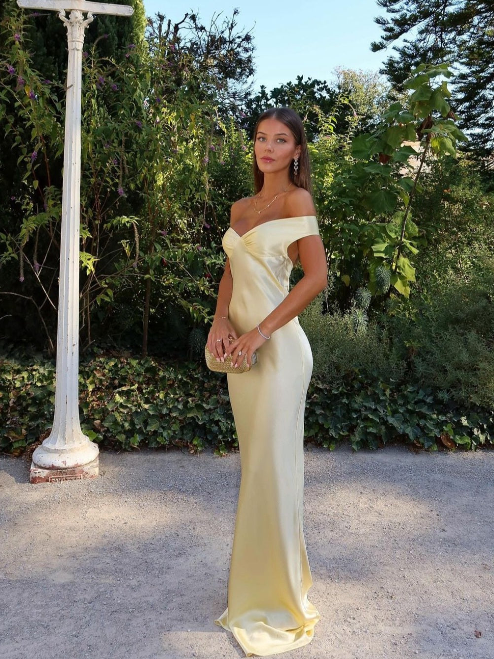Emory | Satin Backless Maxi Dress  HORUS