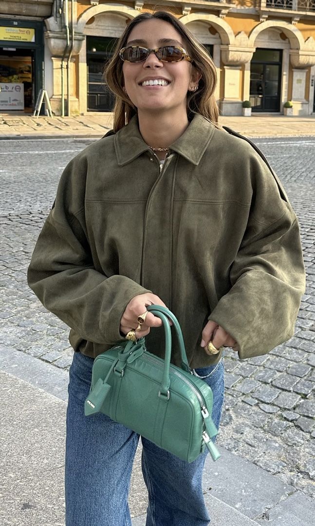 Kaori | Veste pilote texturée en daim