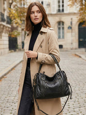 Arabell | Vintage Faux Leather Structured Tote Bag