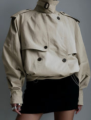 Alice | Oversized High-Neck Trench Jacket