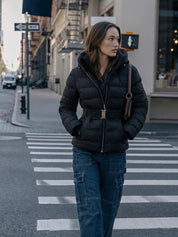 Eleanor | Hooded Puffer Jacket with Belt