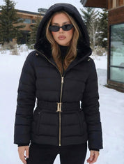 Eleanor | Hooded Puffer Jacket with Belt