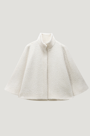 Willow | Textured Wool Cape Jacket