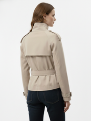 Trench-coat à col montant et ceinture | Isabelle