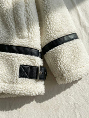 Mathilda | Veste zippée en fausse fourrure de mouton retournée