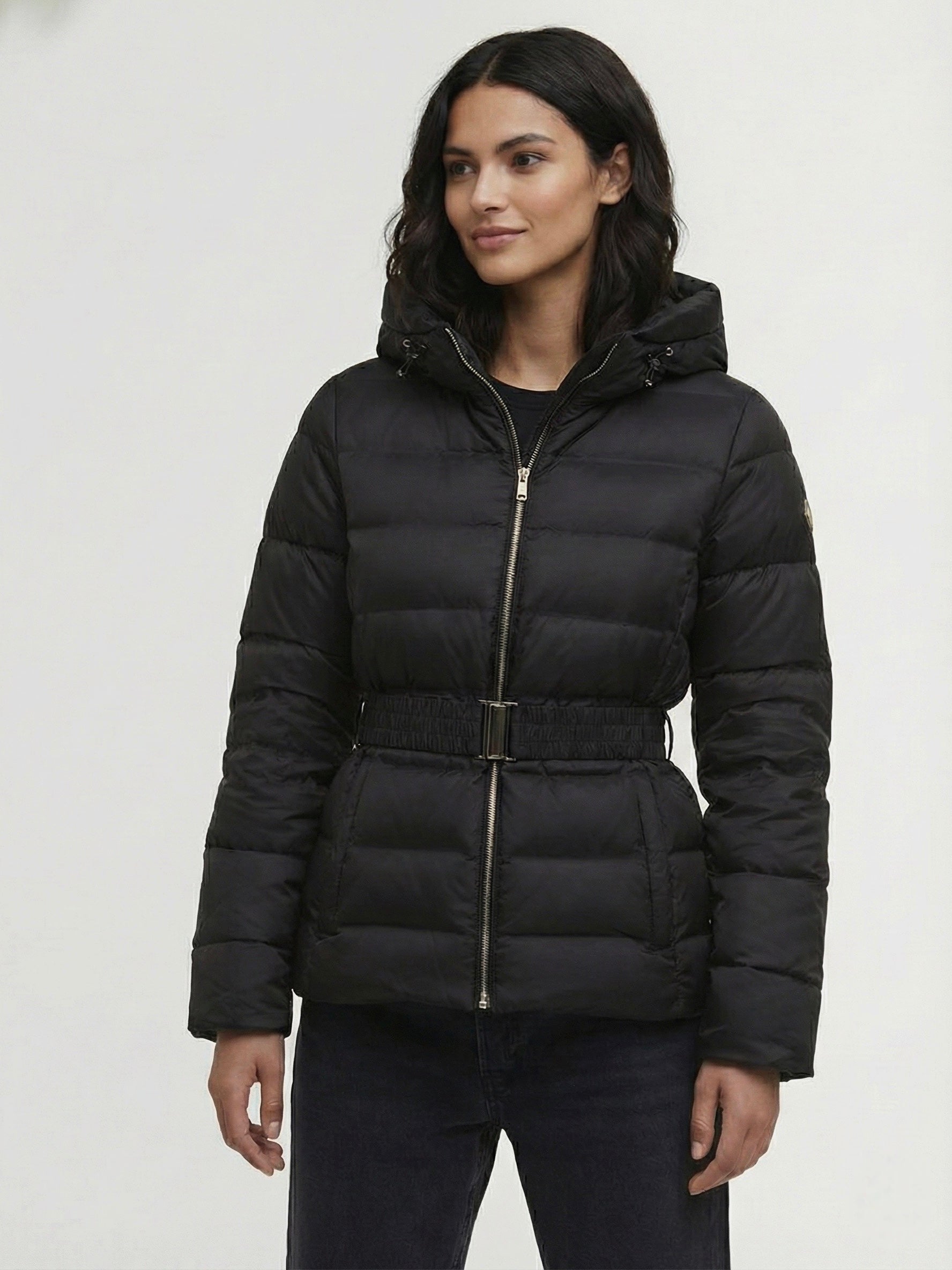 Eleanor | Hooded Puffer Jacket with Belt