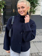 Martha | High-Neck Wool-Blend Jacket