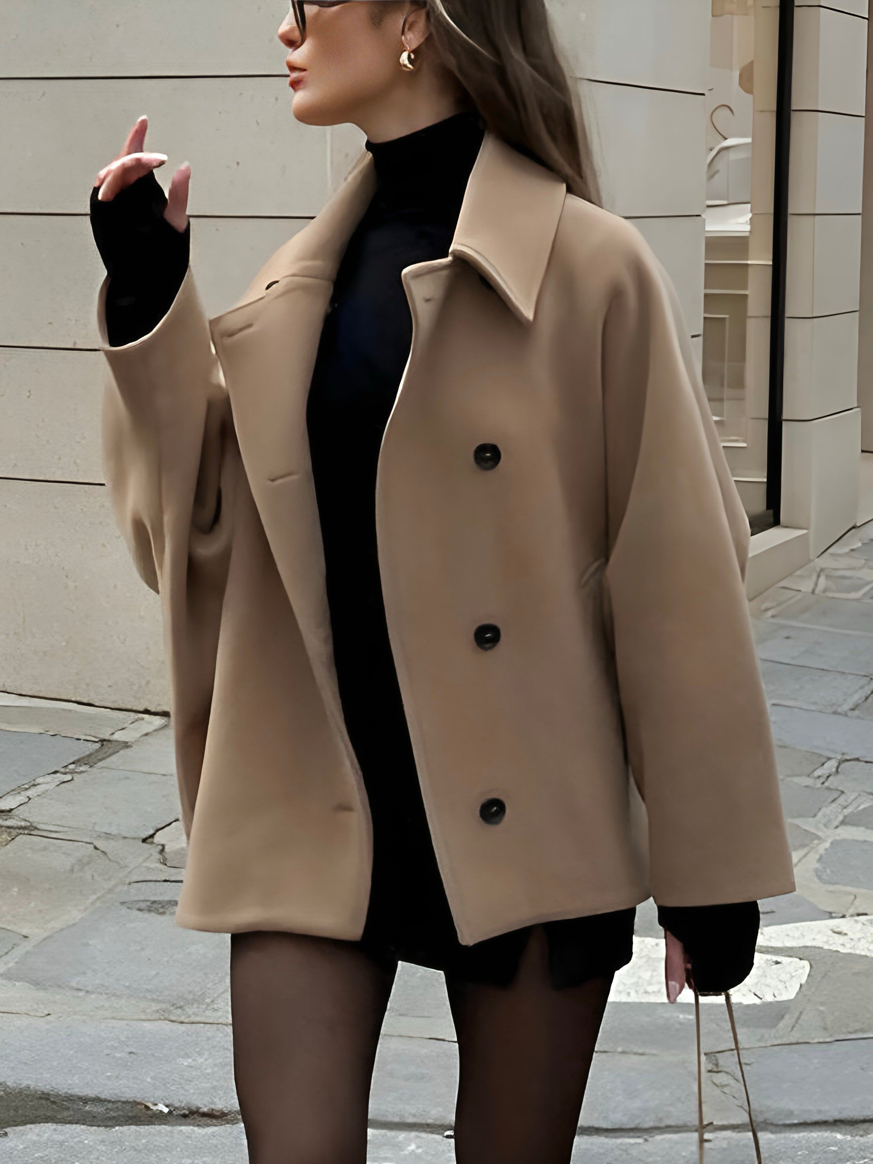 Veste surdimensionnée Reila avec poches pour un confort quotidien