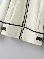 Mathilda | Veste zippée en fausse fourrure de mouton retournée