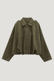 Lara | Suede Bomber Jacket