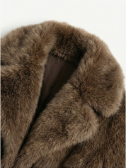 Kataleya | Cropped Oversized Faux Fur Coat