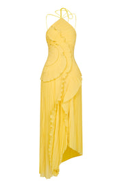 Luna | Robe longue à volants cascade