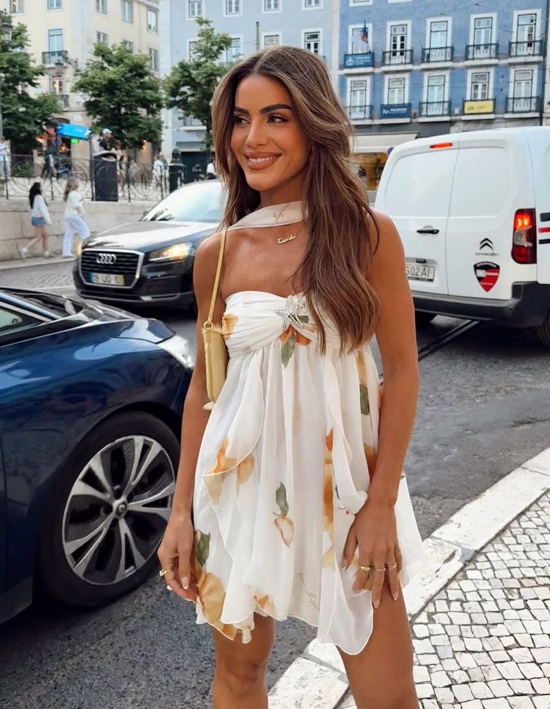 Lina | Ruffle Halter Dress