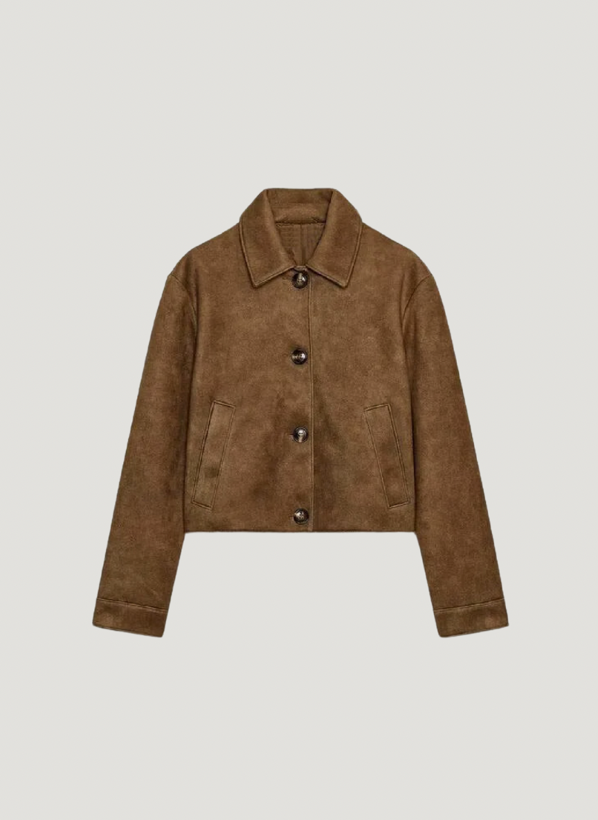 Ivy | Cropped Suede Jacket