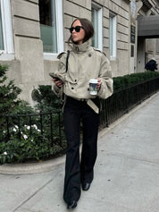 Alice | Oversized High-Neck Trench Jacket