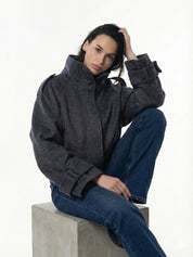 Billie | Oversized Blend High-Neck Jacket