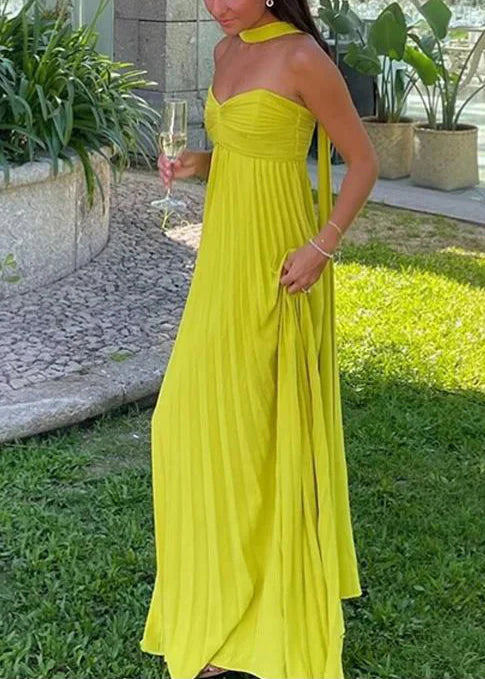 Zaira | Pleated Maxi Dress