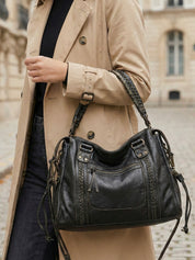 Arabell | Vintage Faux Leather Structured Tote Bag