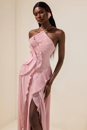 Luna | Robe longue à volants cascade