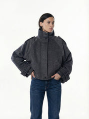 Billie | Oversized Blend High-Neck Jacket
