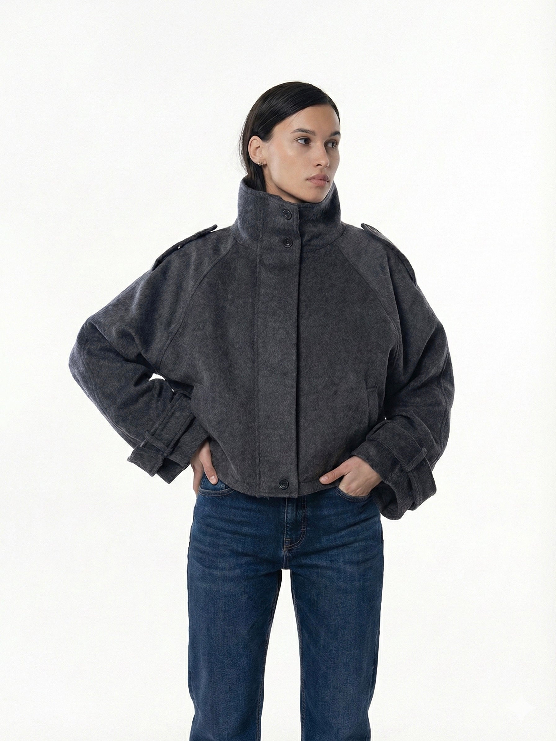 Billie | Oversized Blend High-Neck Jacket