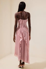 Luna | Robe longue à volants cascade