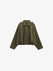 Lara | Suede Bomber Jacket