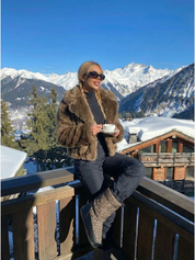 Kataleya | Cropped Oversized Faux Fur Coat