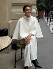 Willow | Textured Wool Cape Jacket