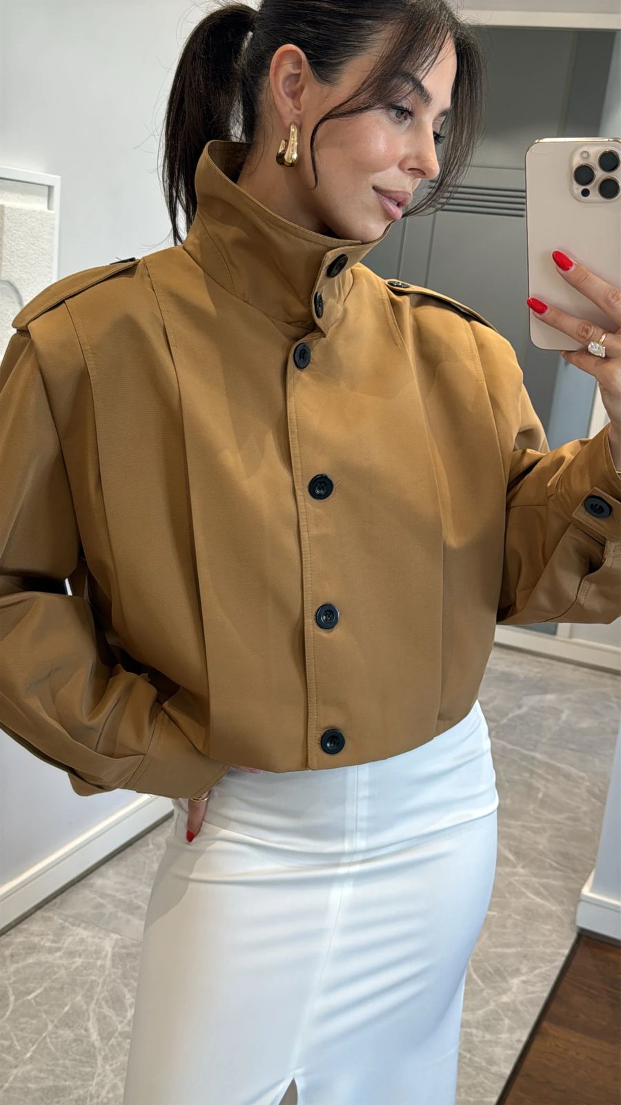 Sarah | Veste caban courte