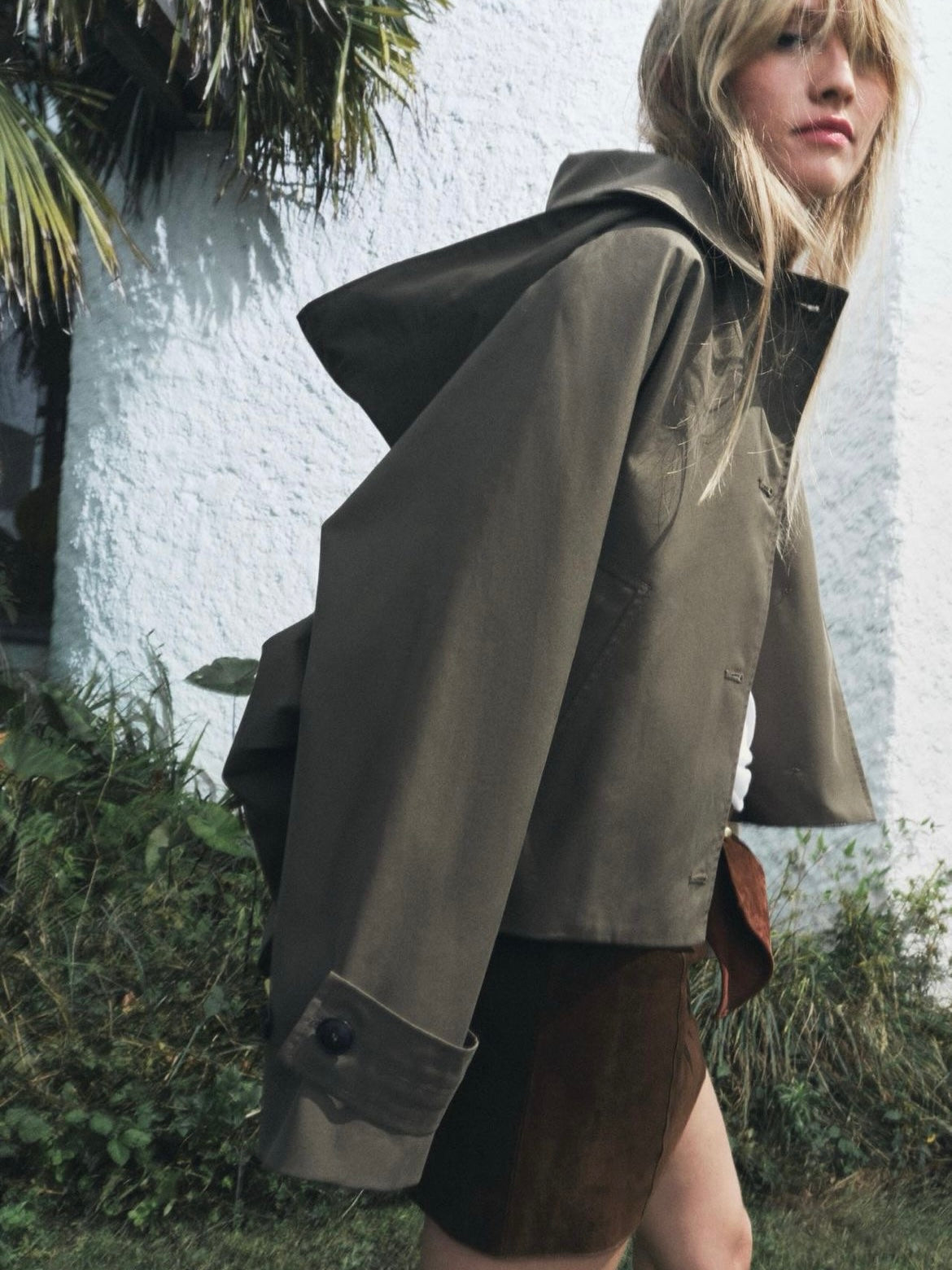 Prairie | Veste courte verte boutonnée