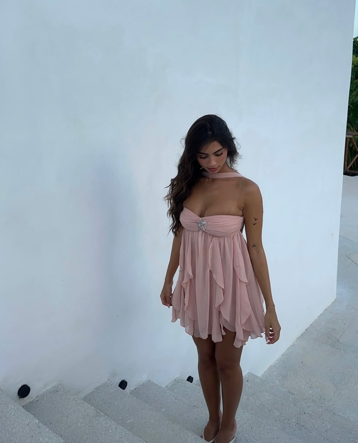 Lina | Ruffle Halter Dress
