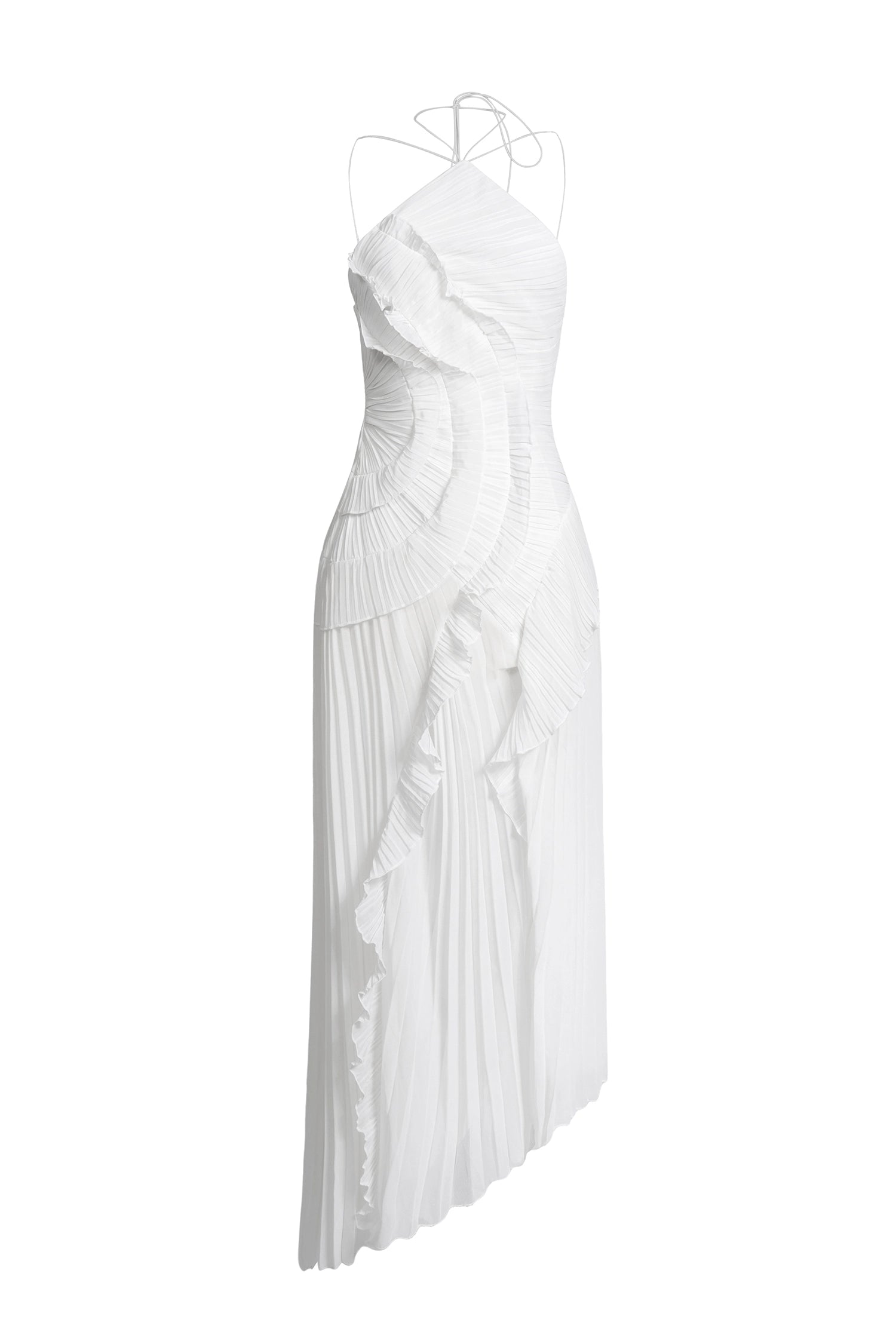 Luna | Robe longue à volants cascade