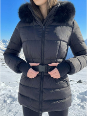 Floride | Doudoune imperméable à capuche en fausse fourrure