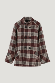 Rose | Checked Wool Double-Breasted Coat