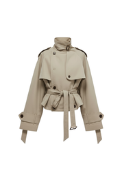 Alice | Oversized High-Neck Trench Jacket