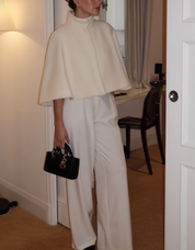 Willow | Textured Wool Cape Jacket