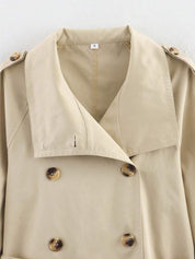 High-Neck Belted Trench Coat | Isabelle