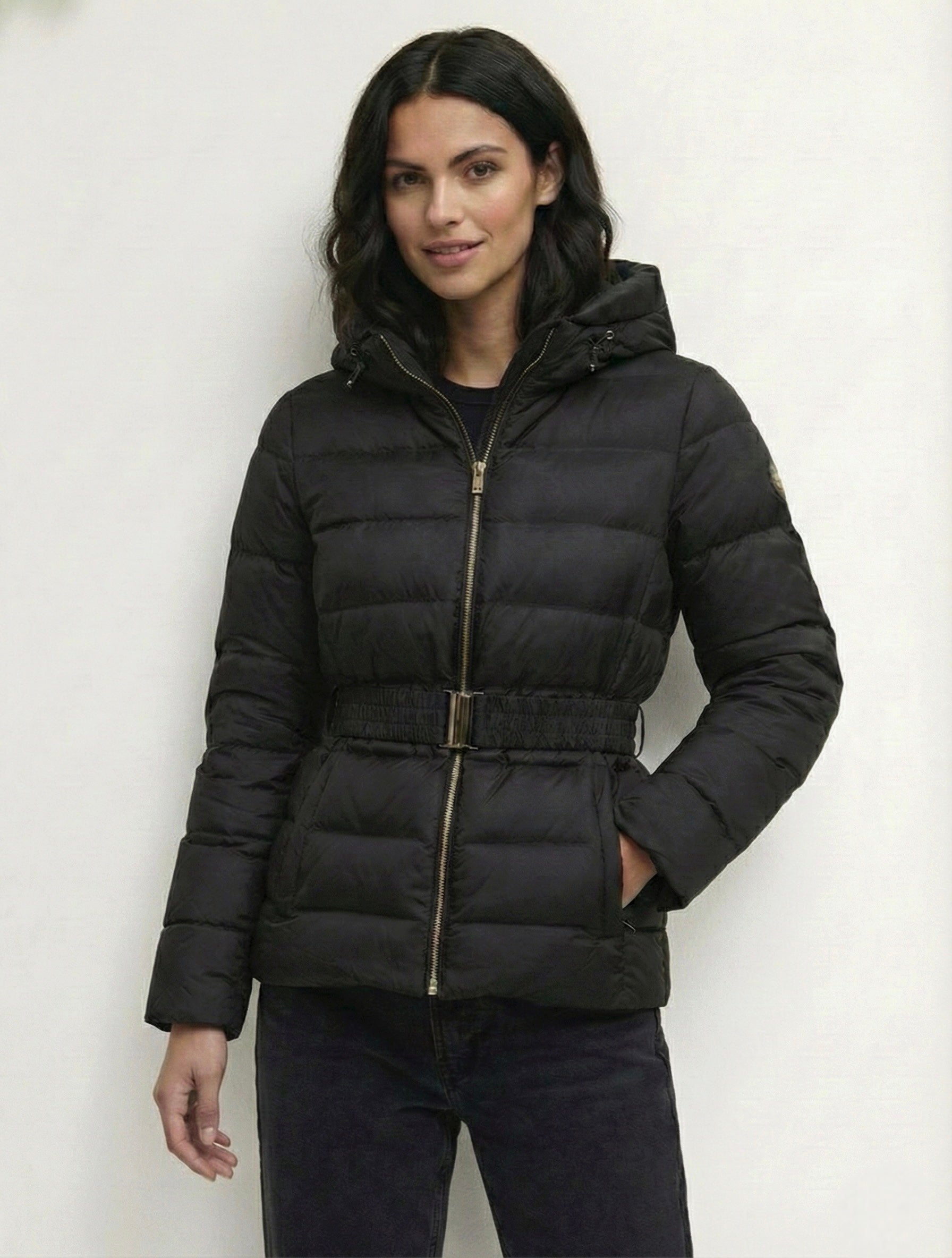 Eleanor | Hooded Puffer Jacket with Belt