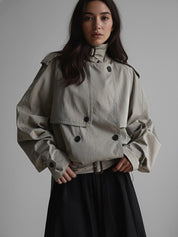 Alice | Oversized High-Neck Trench Jacket